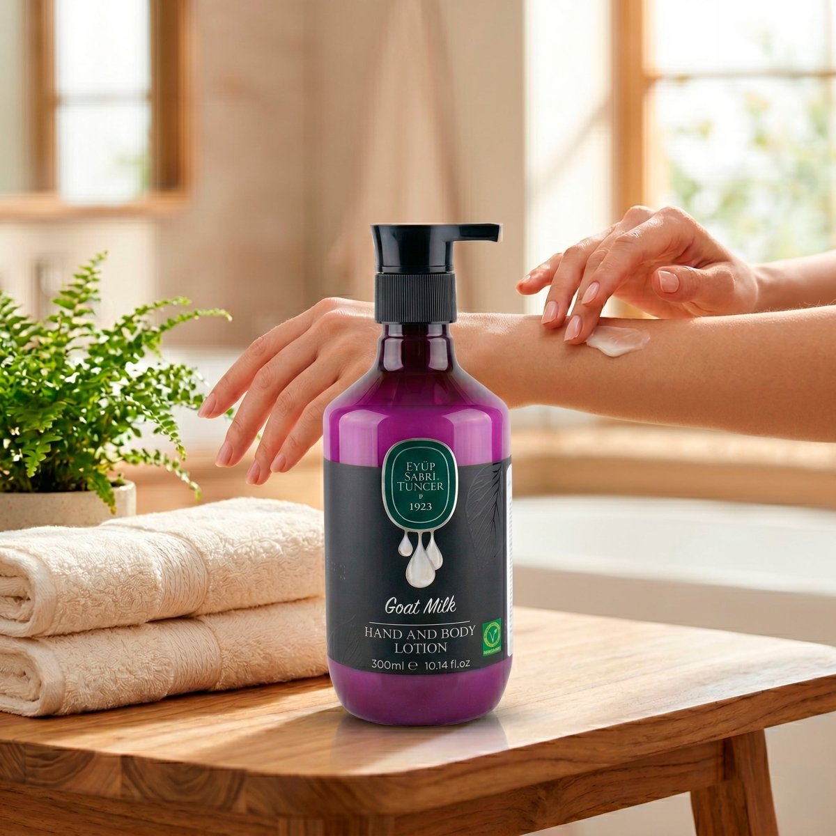 Loción corporal regeneradora con leche de cabra – 300 ml – Loción corporal natural Eyüp Sabri Tuncer – Grupo DoL