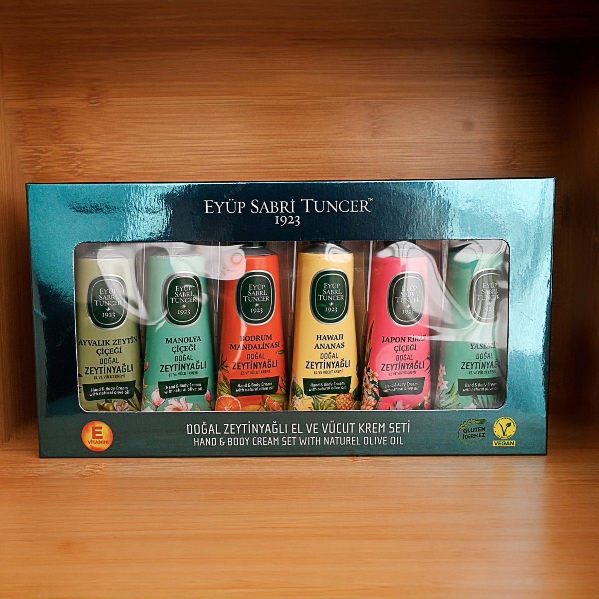 Set de 6 cremas – Aromas con aceite de oliva – 50 ml c/u – Loción corporal natural Eyüp Sabri Tuncer – Grupo DoL