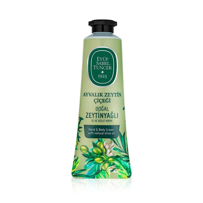 Crema corporal con aceite de oliva y flor de olivo de Ayvalik – 50 ml – Loción corporal natural Eyüp Sabri Tuncer – Grupo DoL