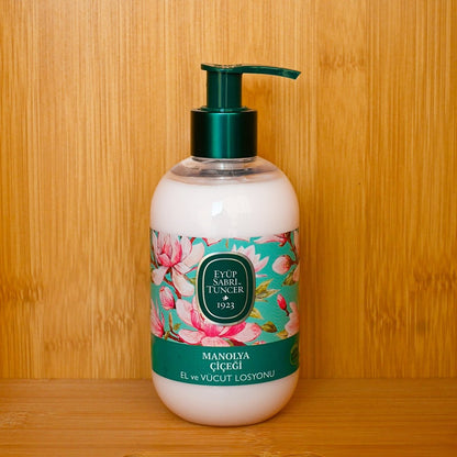 Loción corporal con aceite de oliva y flor de magnolia – 280 ml – Loción corporal natural Eyüp Sabri Tuncer – Grupo DoL