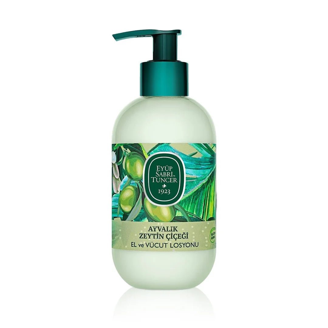 Loción turca con aceite de oliva y flor de olivo de Ayvalik – 280 ml – Eyüp Sabri Tuncer – Dreams of Light