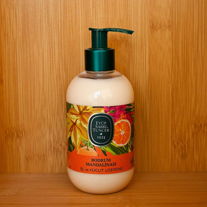 Loción corporal energizante con mandarina de Bodrum y aceite de oliva – 280 ml – Loción corporal natural Eyüp Sabri Tuncer – Grupo DoL