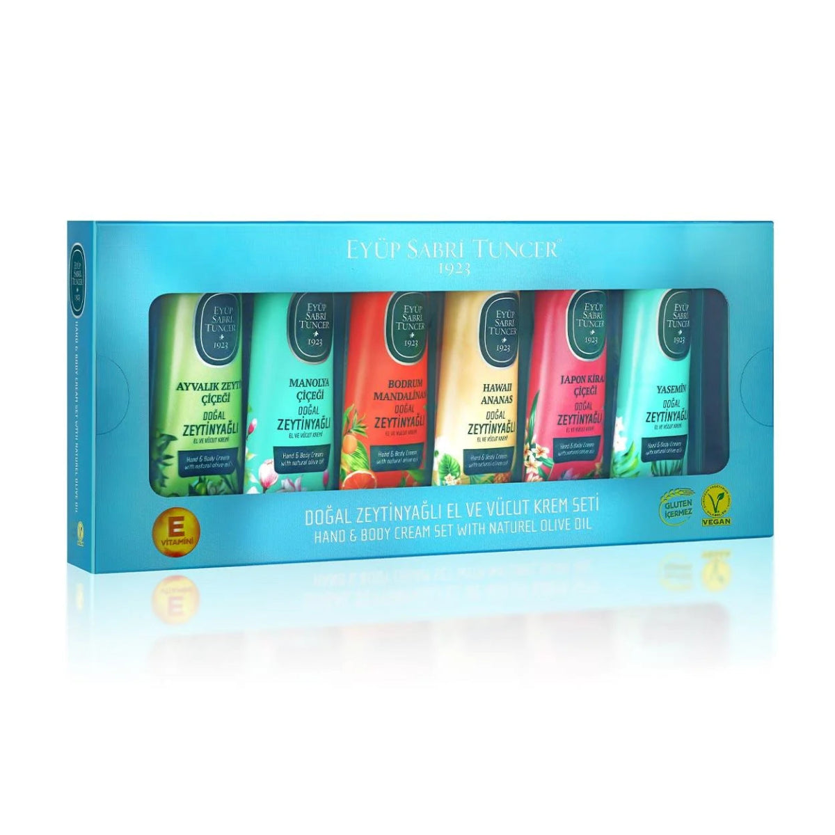 Set de 6 cremas – Aromas con aceite de oliva – 50 ml c/u – Loción corporal natural Eyüp Sabri Tuncer – Dreams of Light