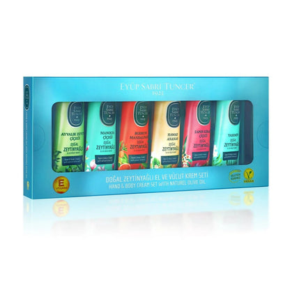 Set de 6 cremas – Aromas con aceite de oliva – 50 ml c/u – Loción corporal natural Eyüp Sabri Tuncer – Grupo DoL